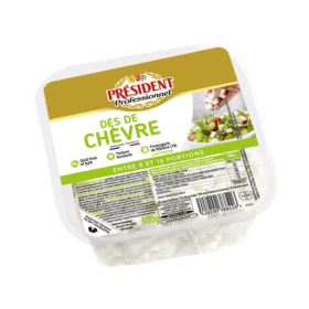 Dés de chèvre - 500g - Président Professionnel