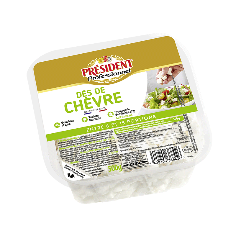 Dés de chèvre - 500g - Président Professionnel