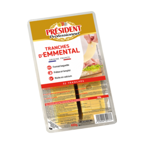 Tranches d'emmental - Fromage en tranches - Président Professionnel