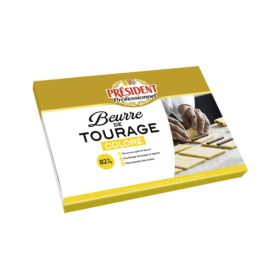 Beurre coloré de tourage 82% MG - Président Professionnel