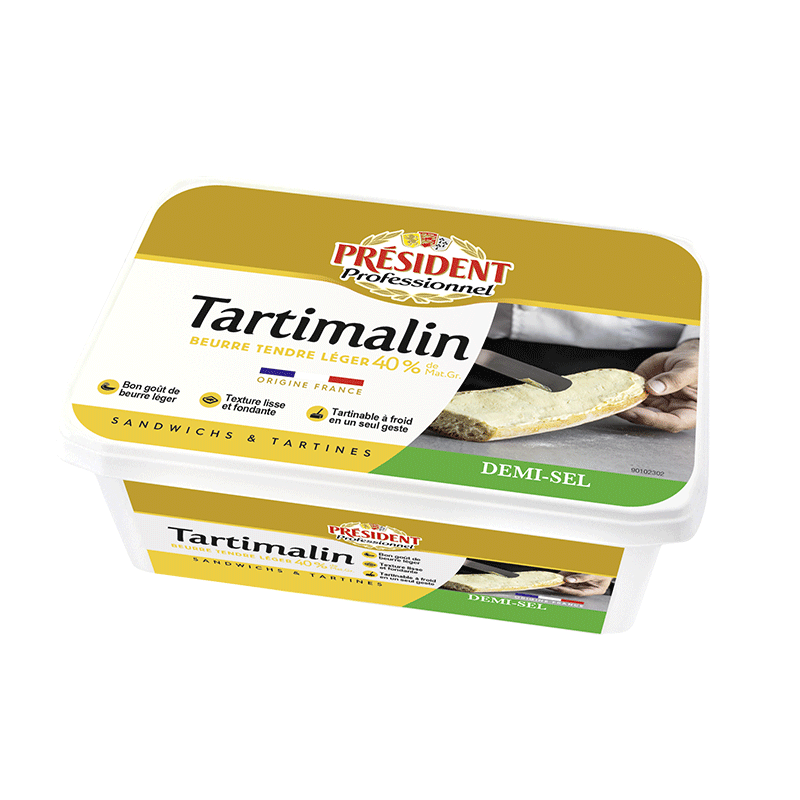 Beurre demi-sel en pain Président 500 g