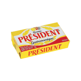 Beurre gastronomique individuel demi-sel - 8g - Micropain - Président Professionnel