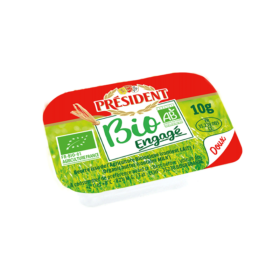 Beurre individuel doux Bio - 10g - Microbeurrier - Président