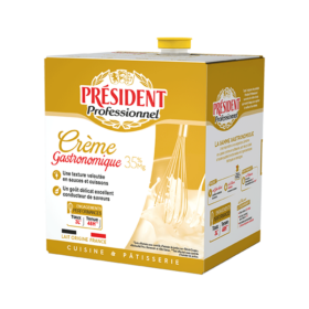 Crème 35% MG Gastronomique - Outre 10L - Président Professionnel