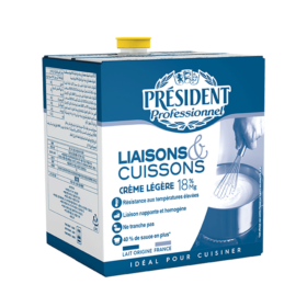 Crème cuissons et liaison - 18MG - Outre de 10L - Président Professionnel