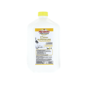 Crème supérieure sucrée à la vanille pour Chantilly et Pâtisserie - Bidon 5L - Président Professionnel
