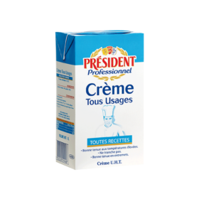 Crème tous usages UHT - Brique 1L - Président Professionnel