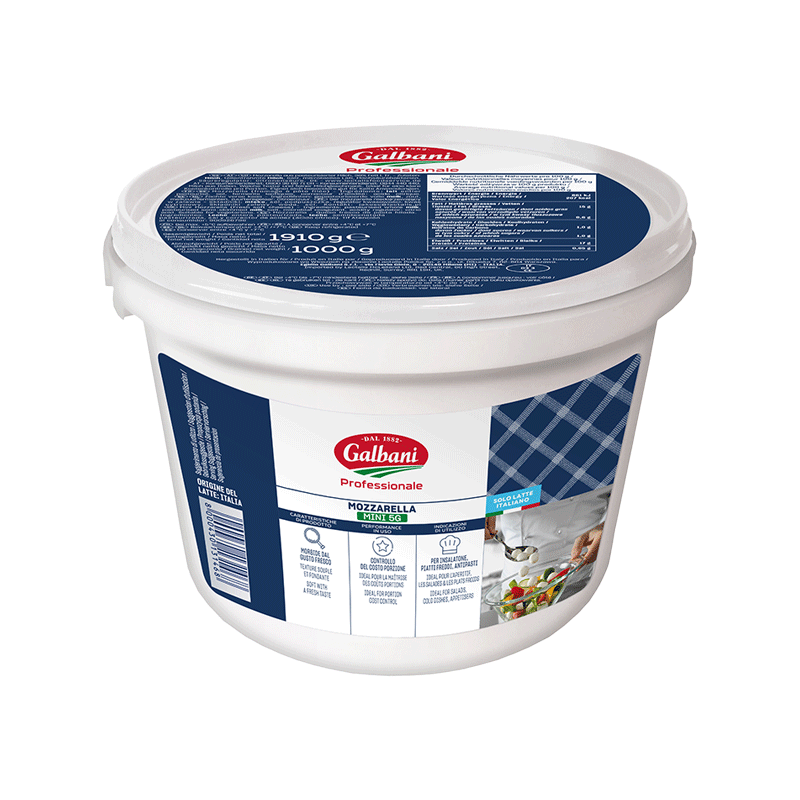 Mozzarella en billes de 5g - Seau de 1kg - Galbani Professionale