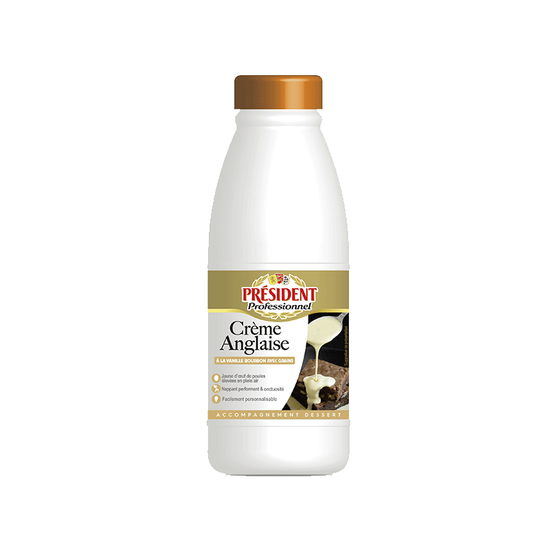 Crème Anglaise Vanille Bourbon Bouteille 1L Lactalis Foodservice