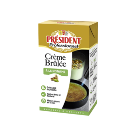 Appareil à Crème Brûlée Pistache - Brique de 1L - Président Professionnel