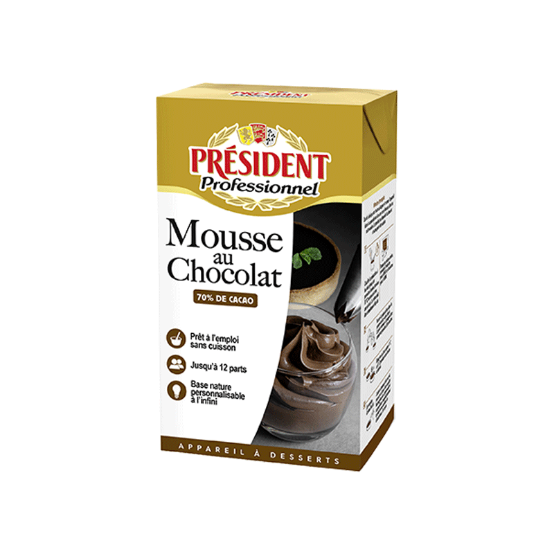 Appareil à Mousse au Chocolat noir, Brique 1L