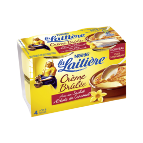 lactalisfoodservice-ultrafraisdesserts-la-laitiere-creme-brulee-avec-sachet-de-caramel-pot-verre-100g