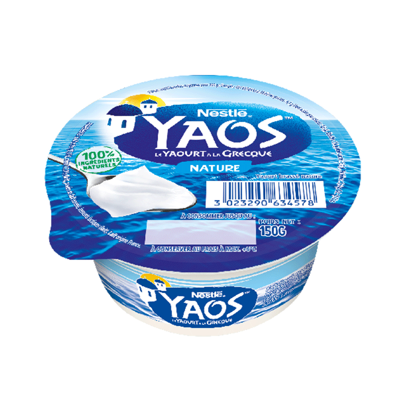 YAOS Yaourt à la Grecque Nature, Pot 150gr