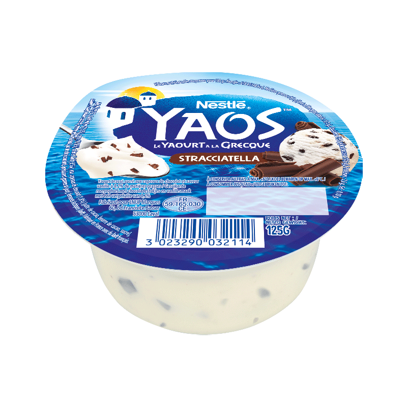 YAOS Yaourt à la Grecque Stracciatella Pot 125gr Lactalis Foodservice