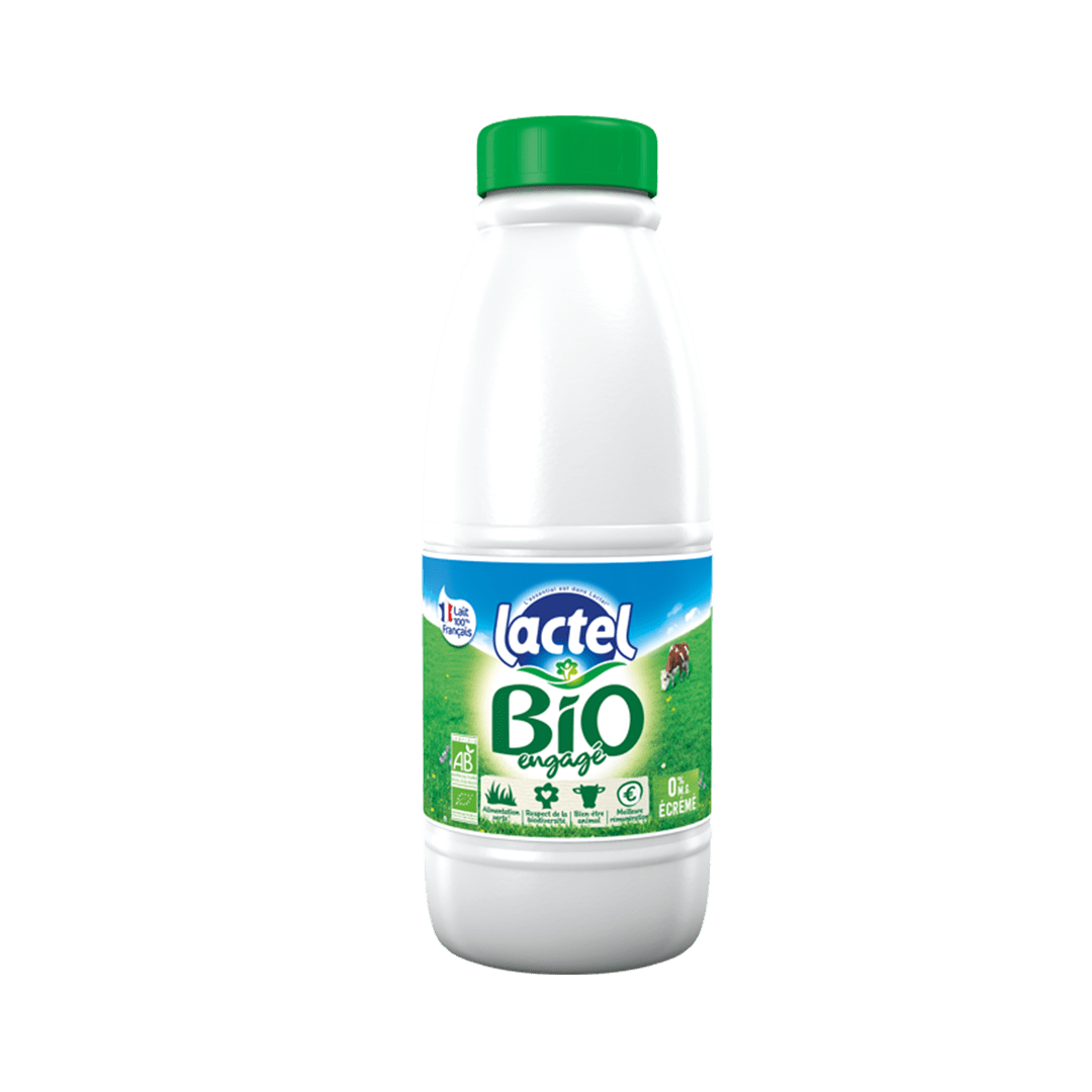 Lait Écrémé BIO UHT, Bouteille 1L