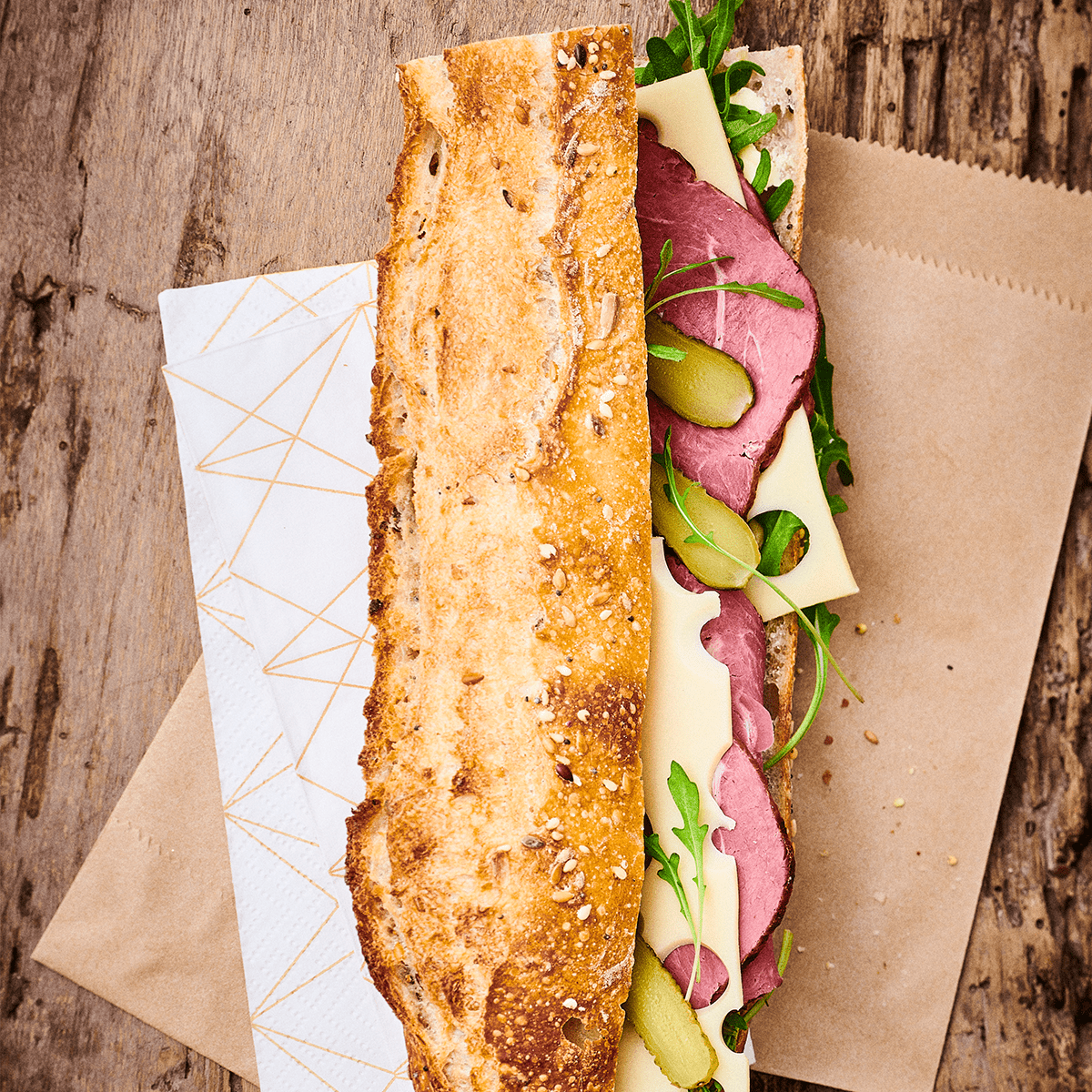 Recette - Sandwich rustique | Lactalis Foodservice