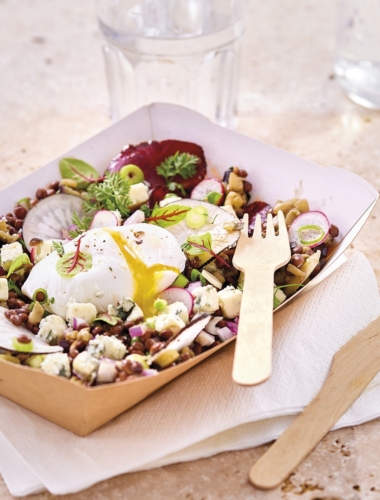 Salade de lentilles et dés de Roquefort Société Professionnel