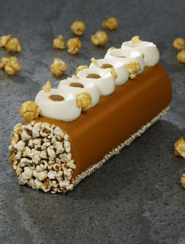 Recette crème Lactalis Foodservice Bûche popcorn