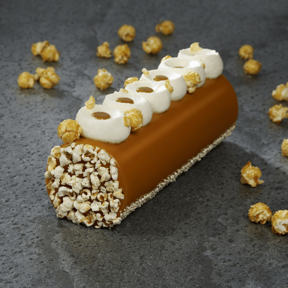 Recette crème Lactalis Foodservice Bûche popcorn